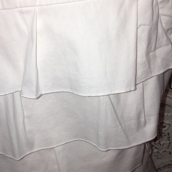 Alfani Petite Multi Tiered Ruffle 1/4 Button Up Sleeveless Cotton Blend Dress - Picture 8 of 10